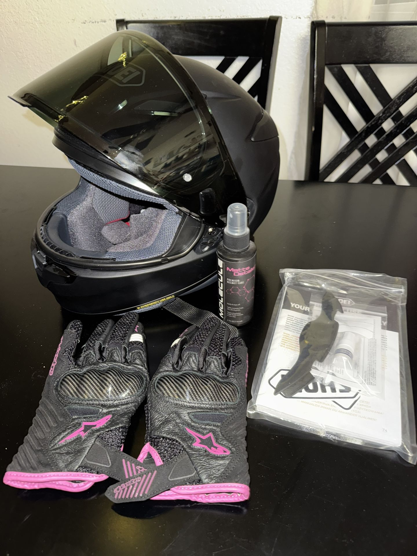 Shoei Black Moto Helmet