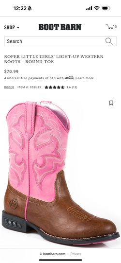 Girl’s Light - Up Western Boots 👢 And Belt