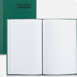 NEW! Account Record Accounting Books - Avery - Notebook - 9 5/8" x 6 1/4" - Green Journal Diary