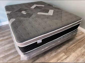 Full Oasis Thermal Comfort Europillow Top 12inch Matres AndBoxspring!!