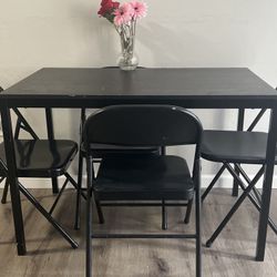 IKEA Dining 2 Tables + 4 Folding Chairs – Good Condition (Pickup Only)