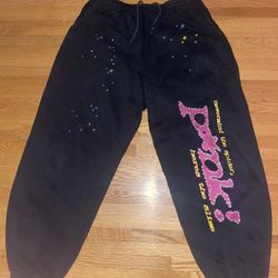 sp5der pink sweatpants 
