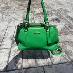 Coach Green Christie Carryall Satchel Purse Handbag