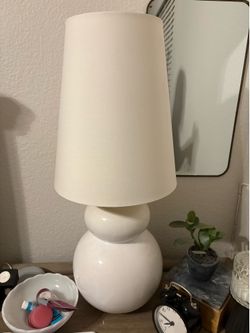 Two white lamps
