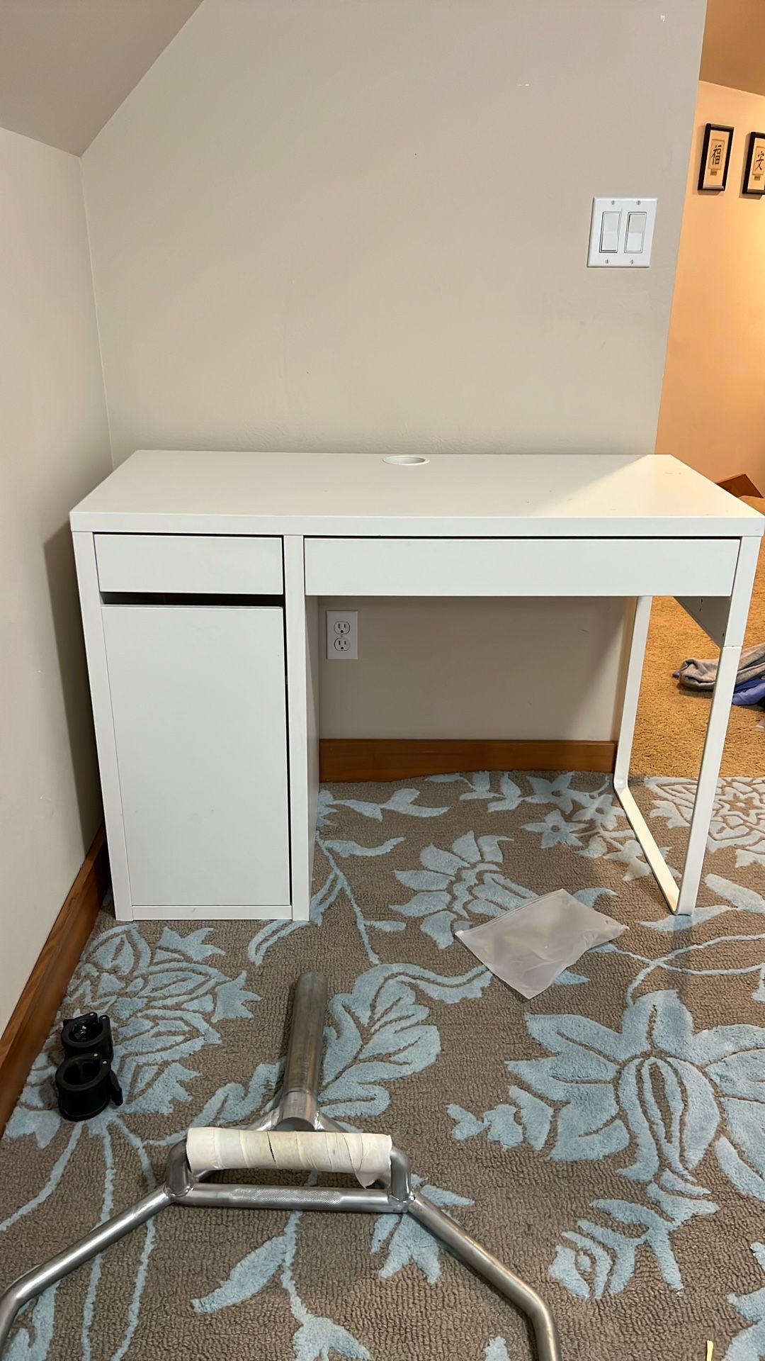 White IKEA Desk