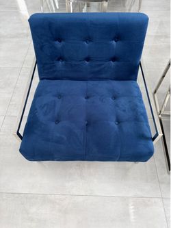 Blue accent chair