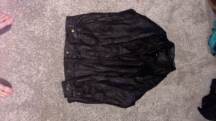 XXL Giovanni Navarre Italian Stone Design Genuine Leather Jacket