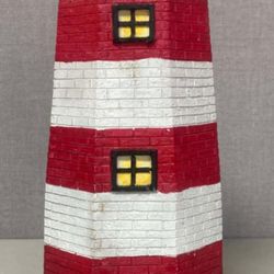 12-in hard ceramic lighthouse statue