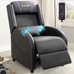 Homall Gaming Recliner Chair Racing Style Single Living Room Sofa Recliner PU Leather Recliner Seat Home Theater Seating