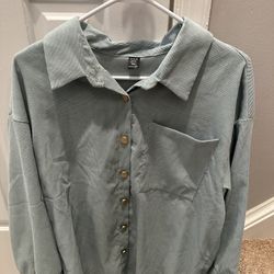 SHEIN Women’s XL Light BlueButton-Up Shirt