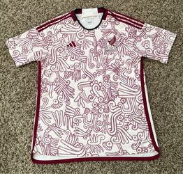 Mexico Soccer Jersey Shirt Mens XL White Maroon FIFA World Cup 2022 Adidas