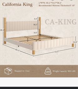 Brand New California King Bed Frame – Still in Box!