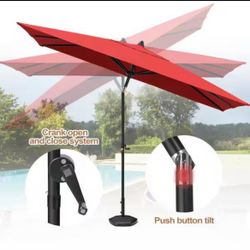 9ft Red Umbrella 