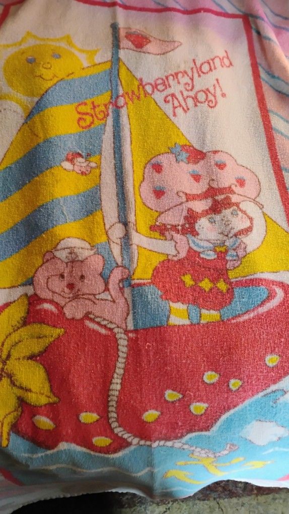 Vintage Strawberry Shortcake Bath Towel