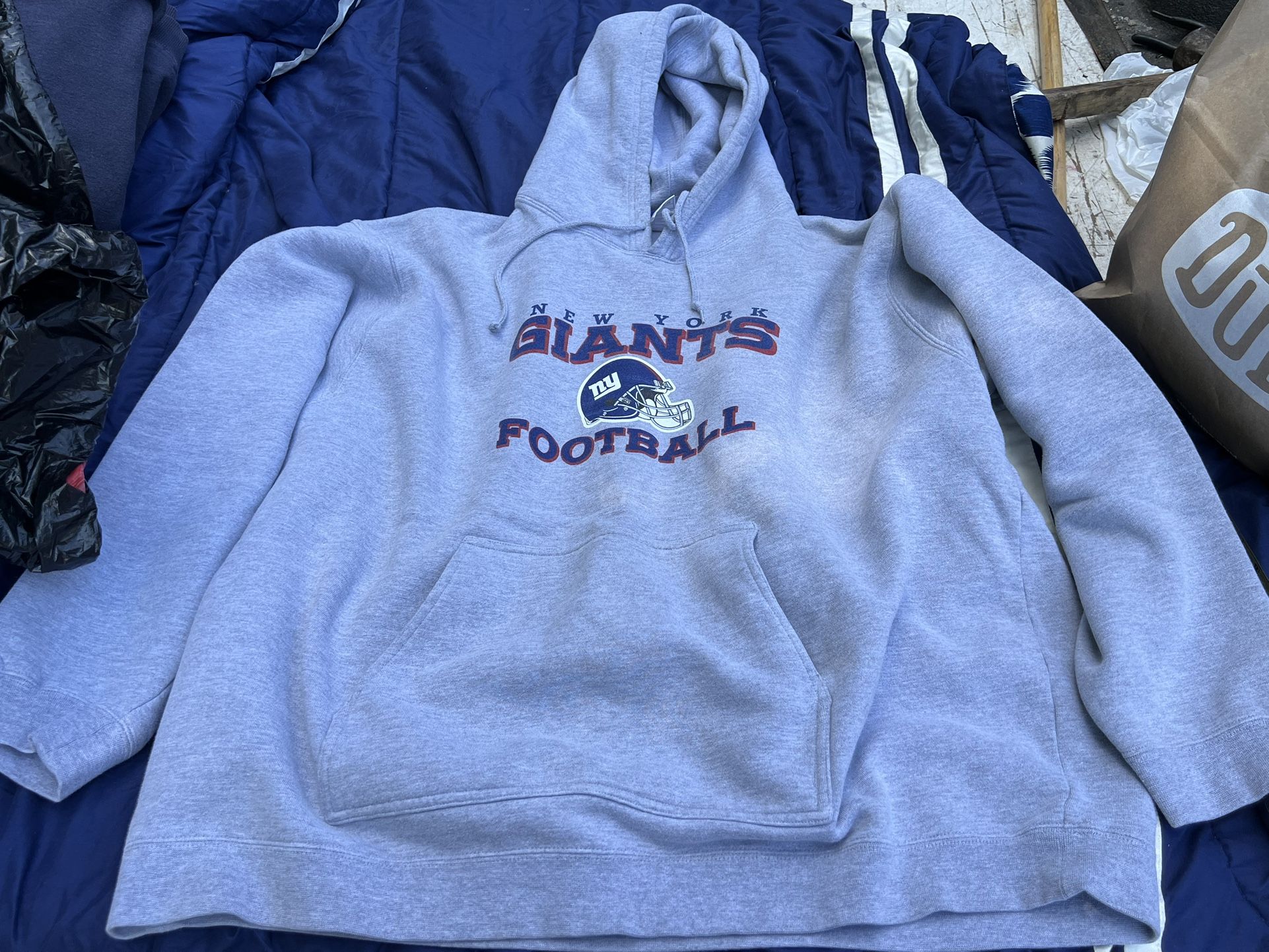 Reebok New York Giants Grey Hoodie Mens Size XXL