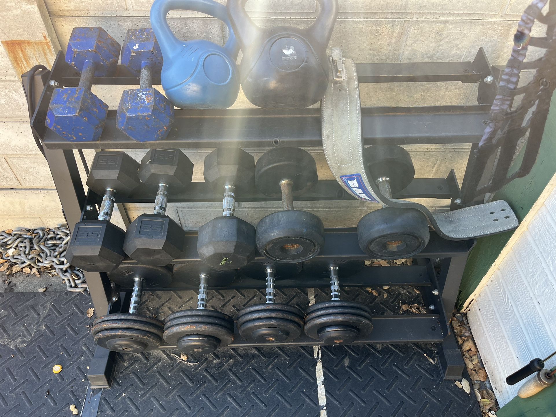Dumbbell And Rack 