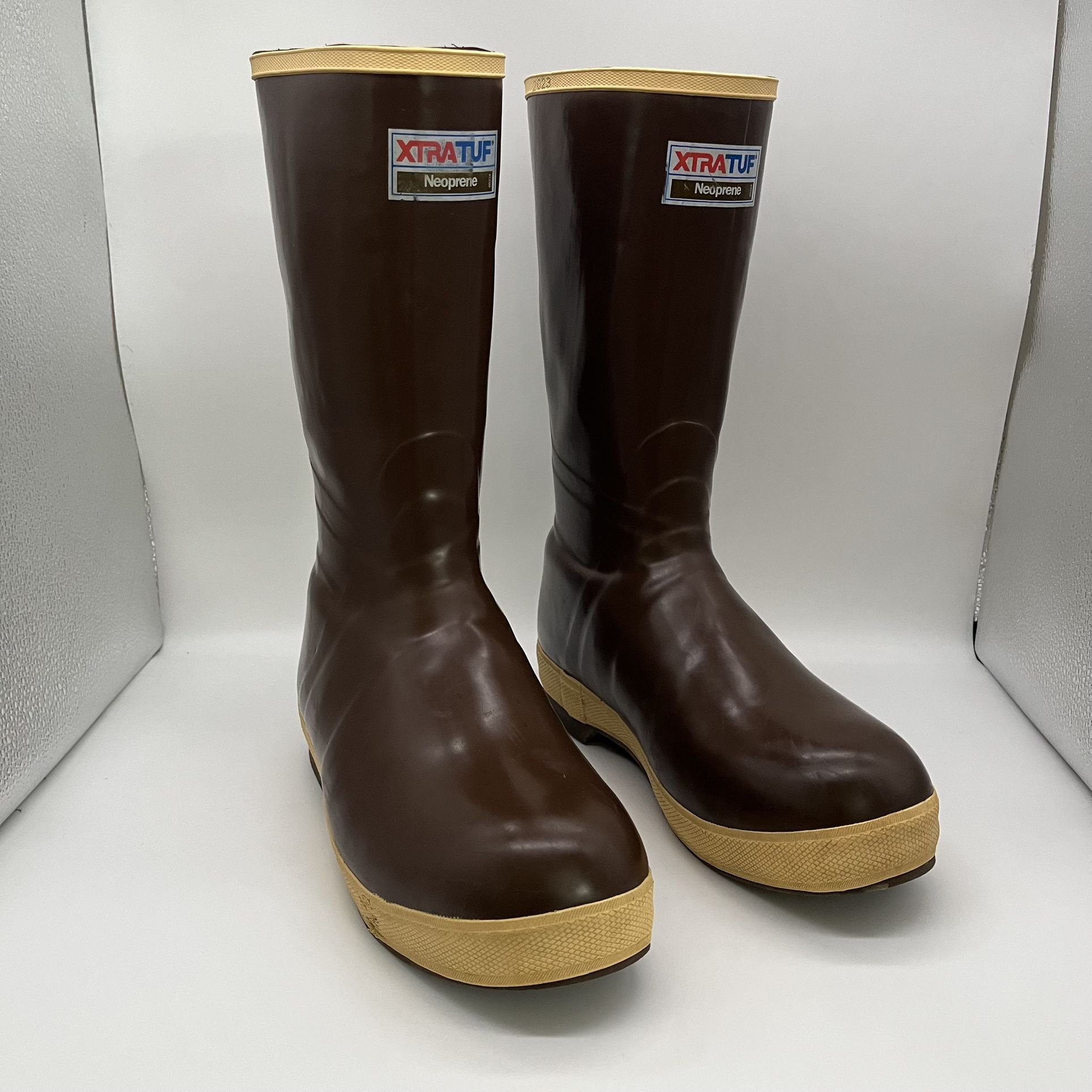 Xtratuf Neoprene 15" Insulate Rubber Boots Brown Mens Size 10