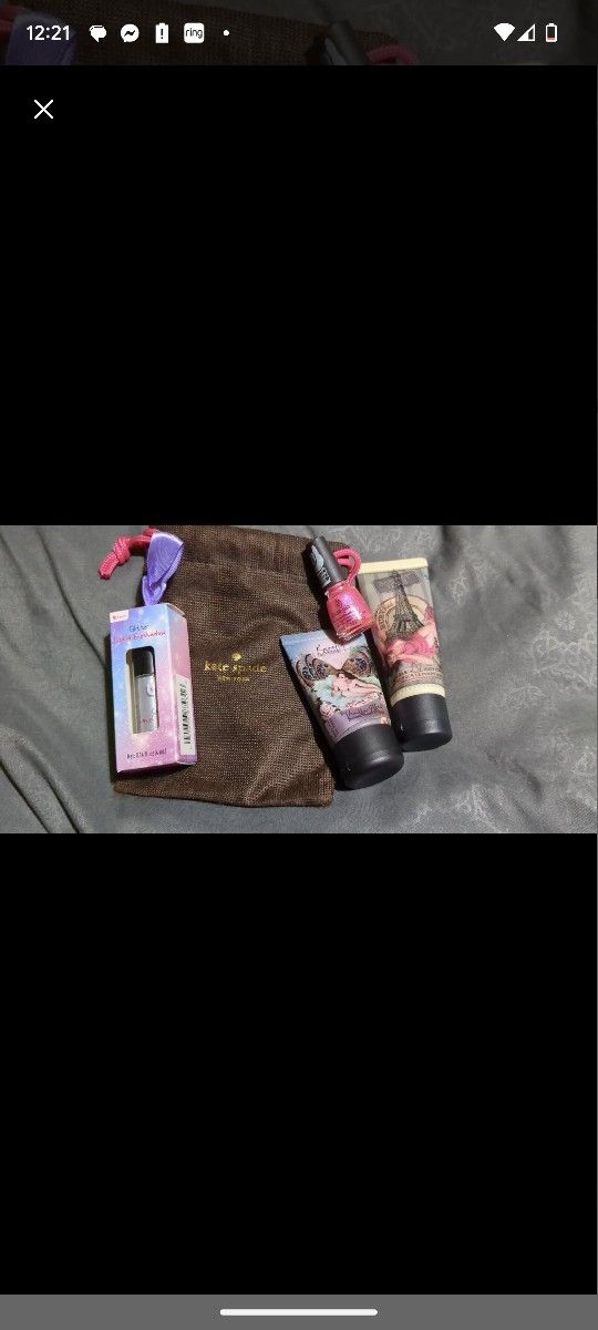 Kate Spade Dust Bag With Body Products