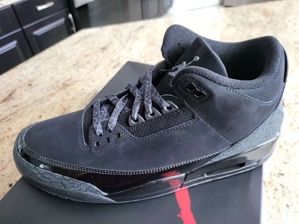 Brand New Jordan 3 Black Cat 11.5