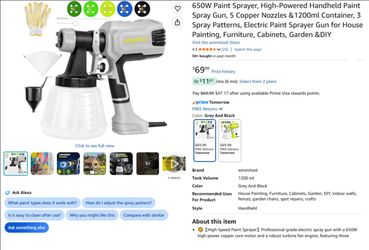 650 W paint sprayer, new2