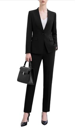 Size S Womens Suits 2 Piece Set Business, Pant Suit for Women Professional Wrinkle-Resistant Business Suits for Women, Professional Women Pant Suits f