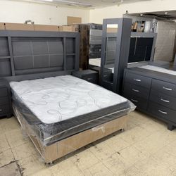 New Grey Bedroom Set (King/Queen/Full)