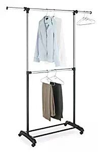 Garment Rack - Adjustable 2-Rod - Rolling Clothes Organizer - 5 available