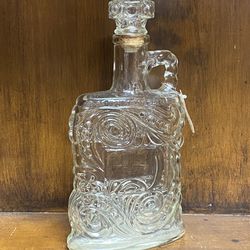 Vintage  Old Forester Liquor Embossed Bottle / 1950's Kentucky Whiskey / Vintage Decanter