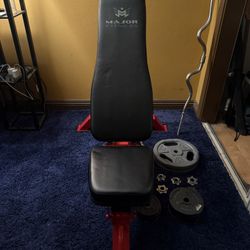 Major Fitness Bench and Weights 