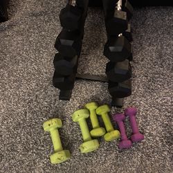 Dumbbells And Rack