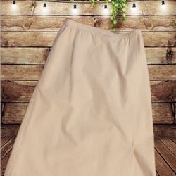 Vintage Abe Schrader Suede Skirt 1970’s Size 14 Women’s Cream Slit Back