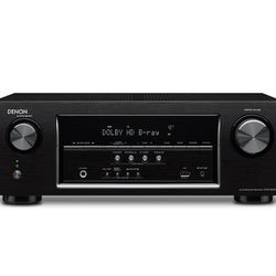 Denon 4K Receiver With Bluetooth & 4 Channel Speaker Selector Stereo Vinyl Home Theatre Surround Sound