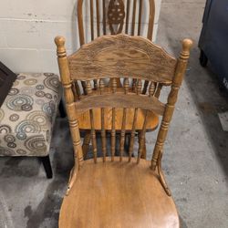2 Old Solid Wood Chairs, Great Condition