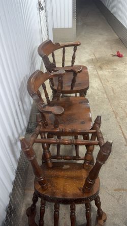 Windsor-style armchairs
