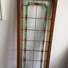 Antique Stained Glass Window Door 