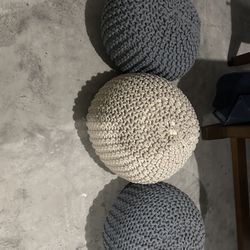 3 Knitted Ottoman 