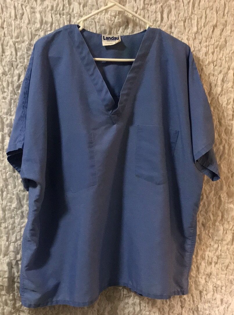 Landau Scrubs: Blue, Top Size: XL, Bottom Size: 1X