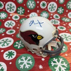 Thomas Jones, Arizona cardinals autographed and authenticated mini helmet 