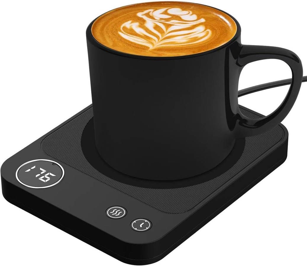 new Mug Warmer, 3-Temperature Coffee Mug Warmer, Coffee Warmer with 2-12H Auto Shut Off, Electric Smart Mug Warmer for Desk Digital Display, Portable