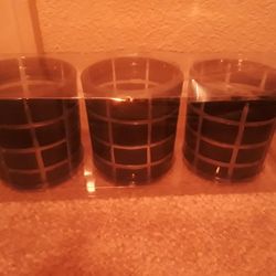 Set Of 3 Glass Votive Tealight Candle Holders - Brand New 