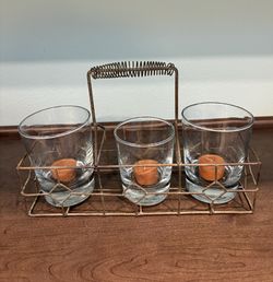 Rustic Wire Drink/Candle Holder 
