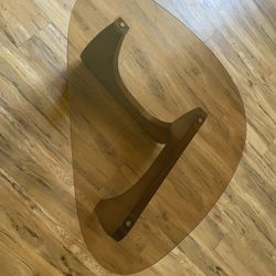 Mid-Century Modern Vibe! Noguchi Style Glass Coffee Table