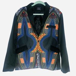 Men’s Colorful Abstract Geometric Blazer