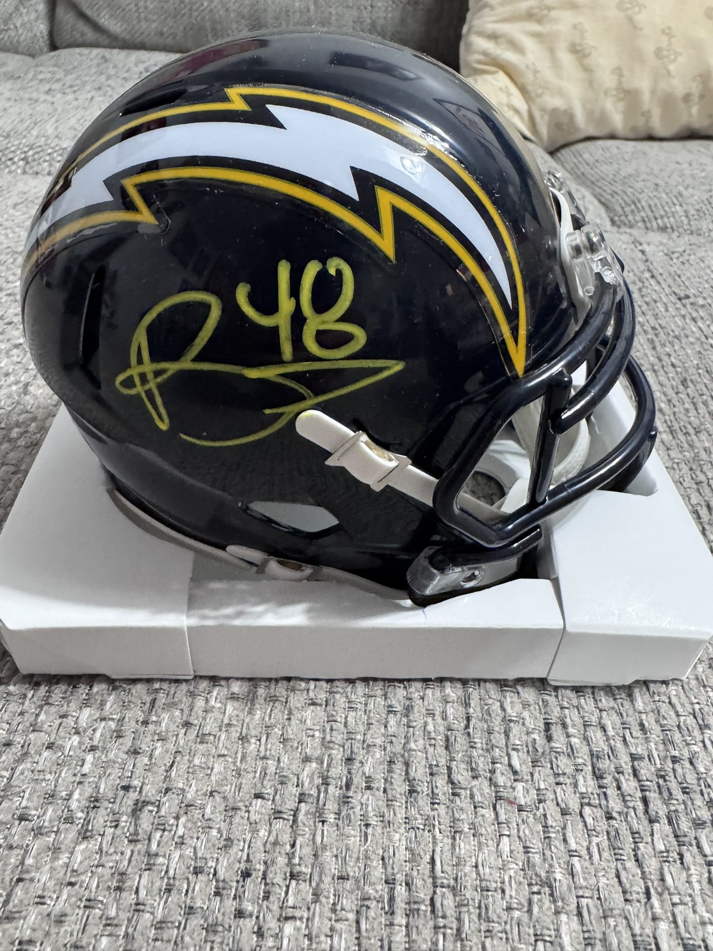 Alvin "Bud" Dupree Jr Signed LA Chargers Riddell Mini Helmet - Beckett Coa