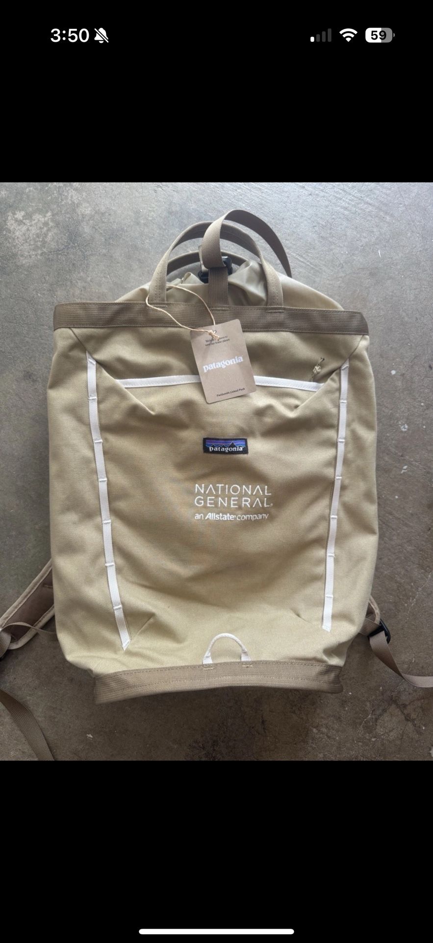 New Tan Patagonia Bag