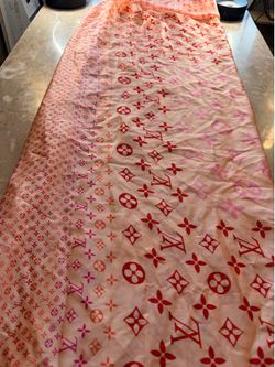 LV Silk Pink Large Body Scarf