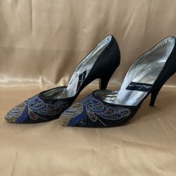 IMPO Woman’s Black Shoes w Sequins (Vintage). *SALE*