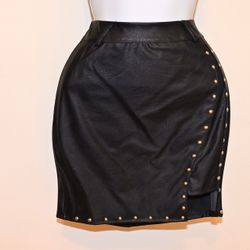 Chloe Studded Leather Skirt 