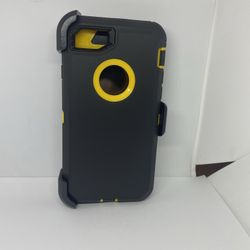 For iPhone 6 , iPhone 7 / 8 Yellow / Black Belt clip Case Holster Defender 