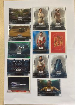 2019 Topps Star Wars The Rise of Skywalker Card Lot (12) Poe Dameron Kylo Ren